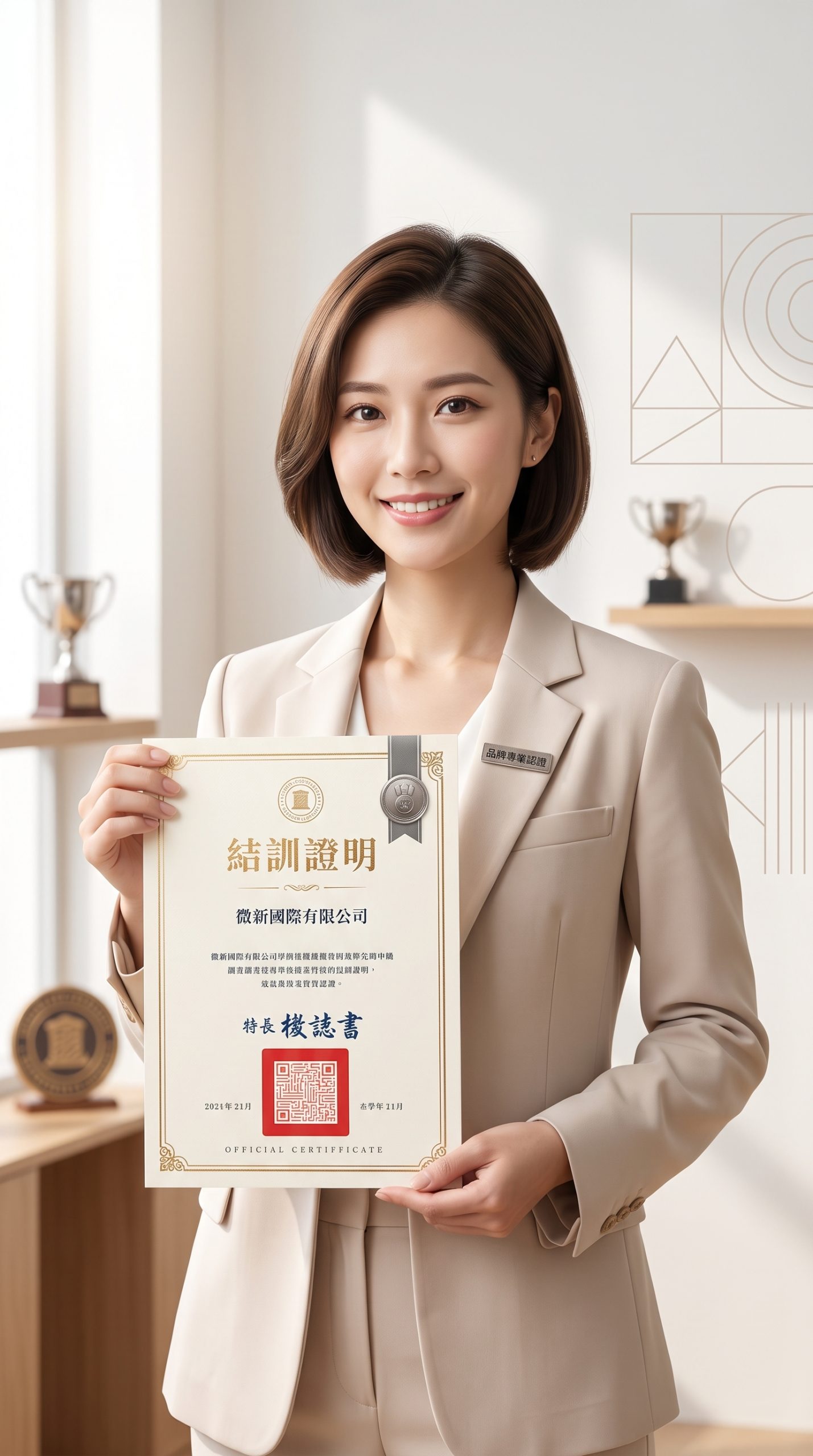 微新國際結訓證明